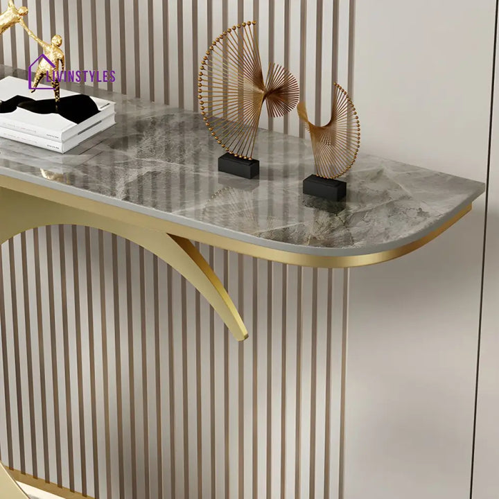 Aakesh Stainless Steel Living Room Console Table