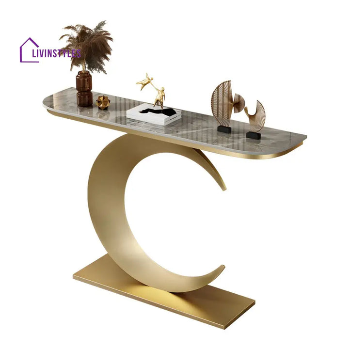 Aakesh Stainless Steel Living Room Console Table