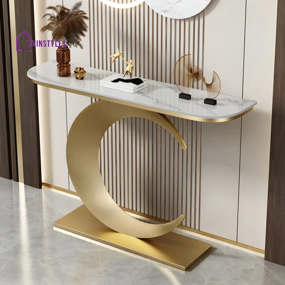 Aakesh Stainless Steel Living Room Console Table