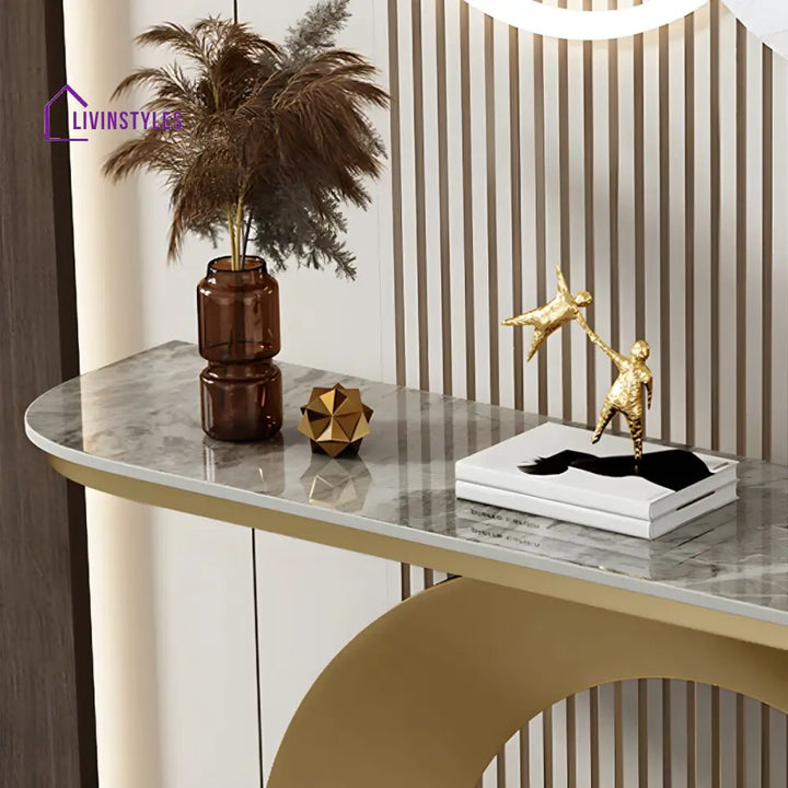 Aakesh Stainless Steel Living Room Console Table