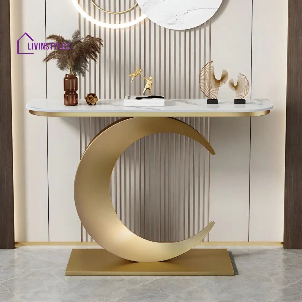Aakesh Stainless Steel Living Room Console Table