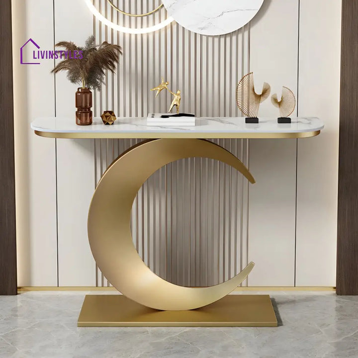 Aakesh Stainless Steel Living Room Console Table