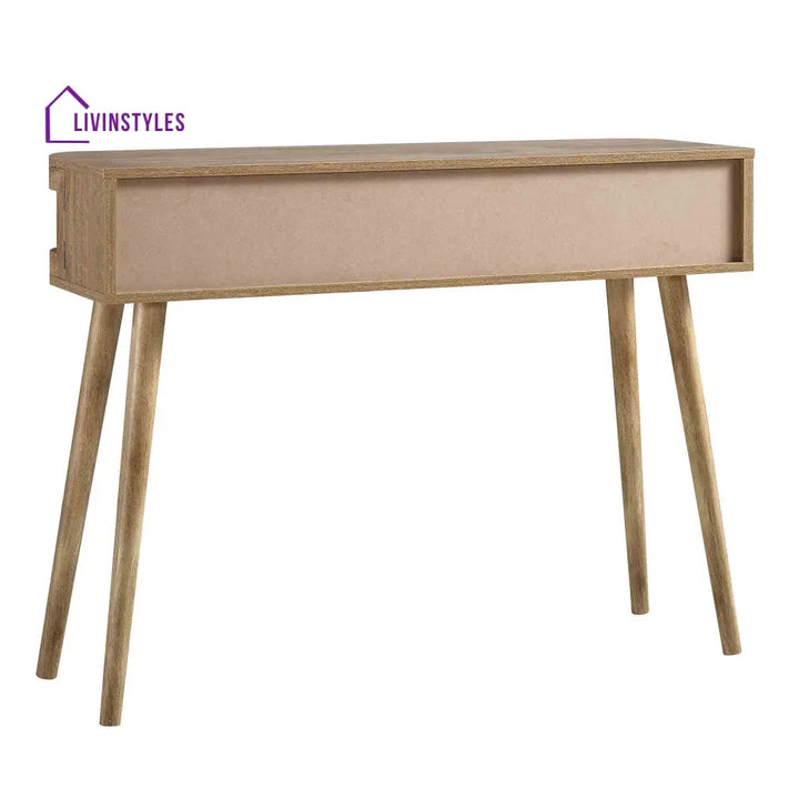 Izzy Curved Rattan 2-Door Table Natural Console Tables