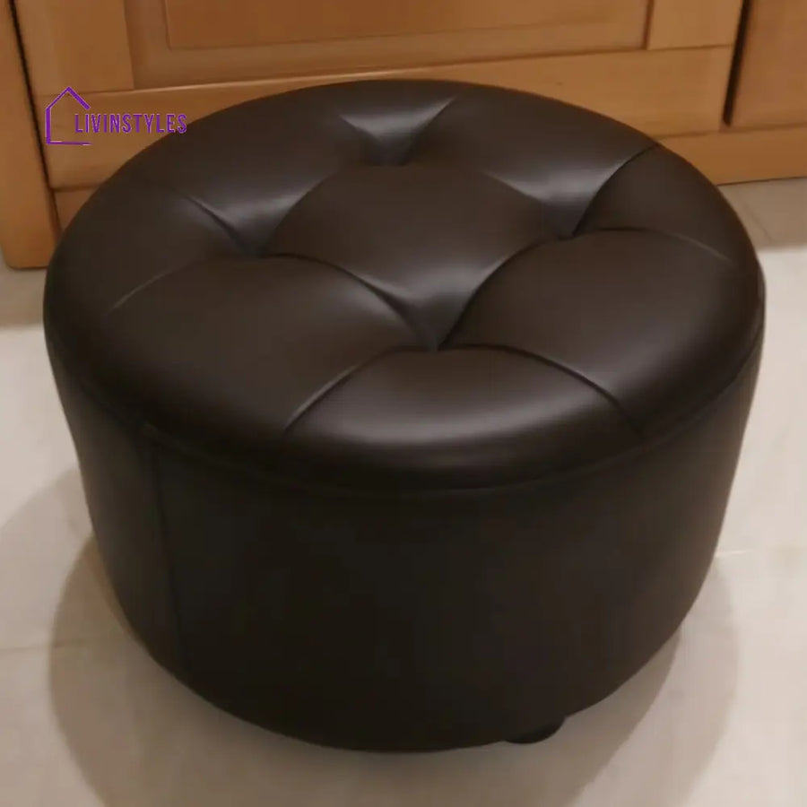 Aalia Living Room Ottoman | Faux Leather Fabric