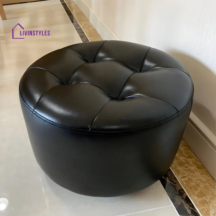 Aalia Living Room Ottoman | Faux Leather Fabric