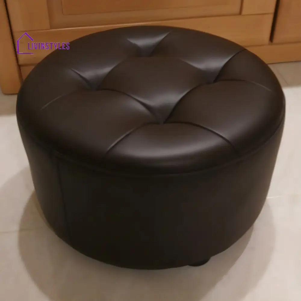 Aalia Living Room Ottoman | Faux Leather Fabric