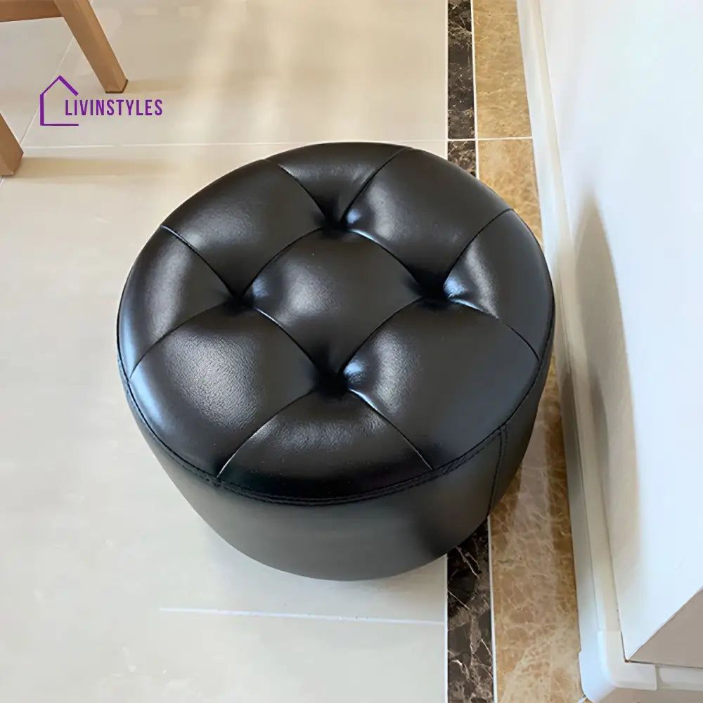 Aalia Living Room Ottoman | Faux Leather Fabric