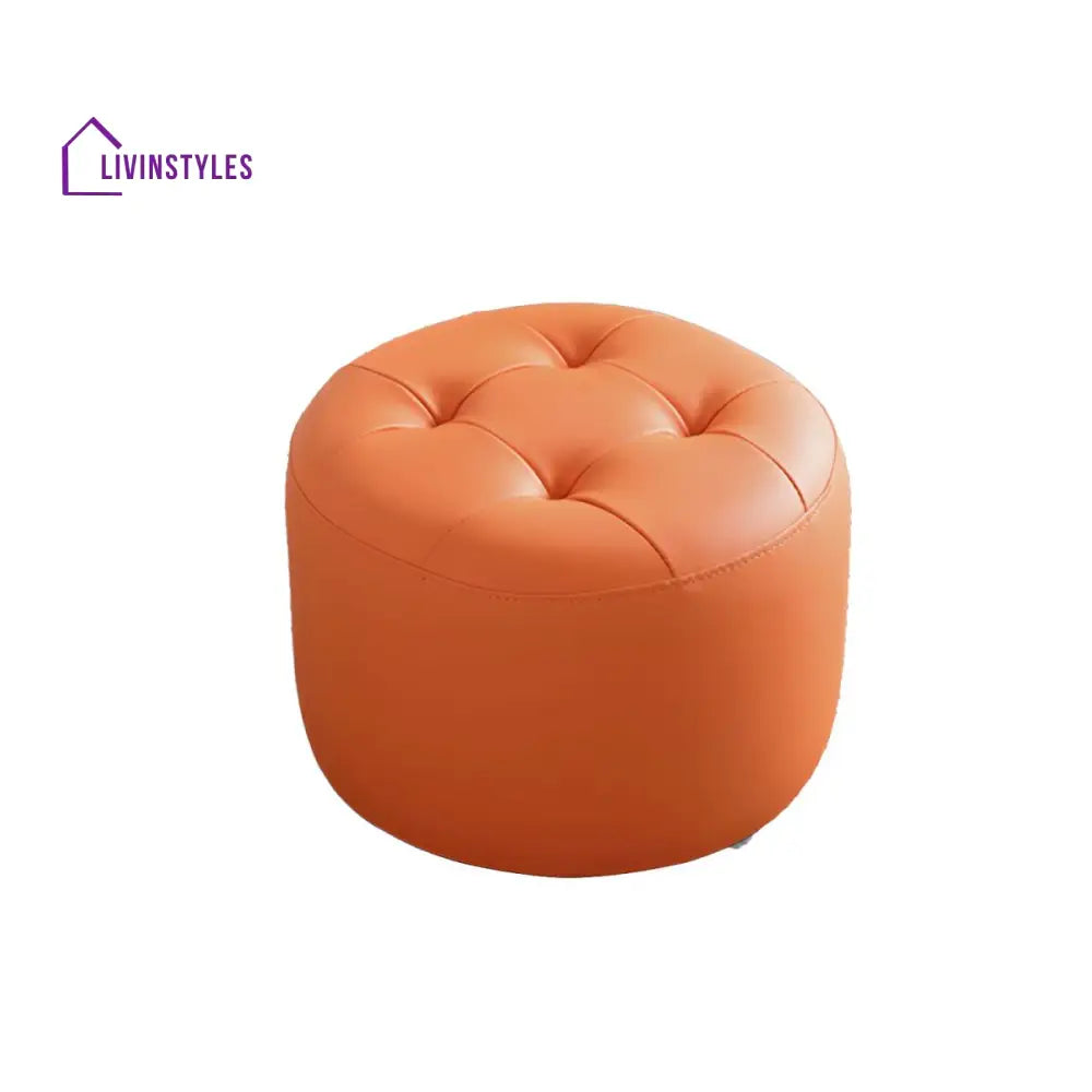 Aalia Living Room Ottoman | Faux Leather Fabric