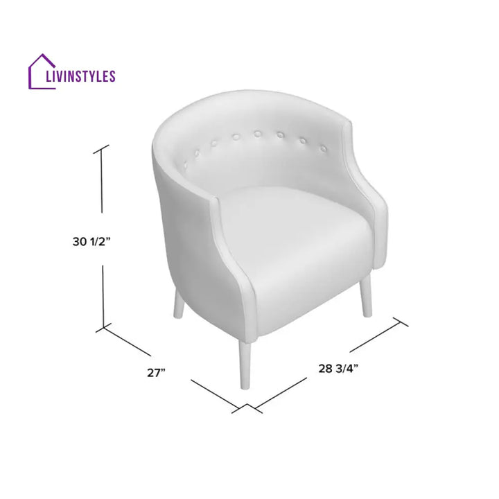 Aalia Solid Wood and Fabric Arm Chair | Living Room Chair | Lounge Chair