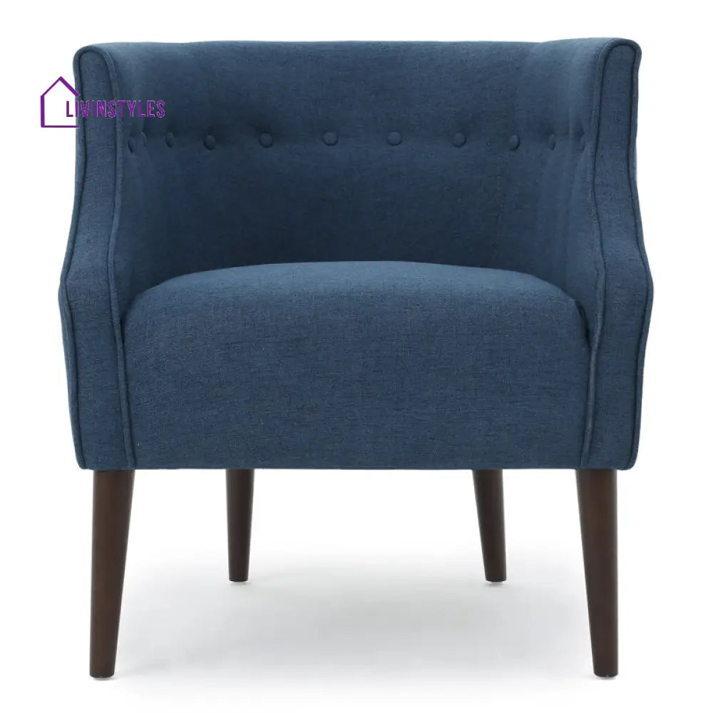 Aalia Solid Wood and Fabric Arm Chair | Living Room Chair | Lounge Chair