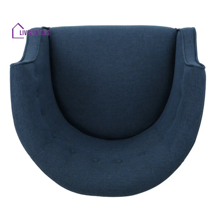 Aalia Solid Wood and Fabric Arm Chair | Living Room Chair | Lounge Chair