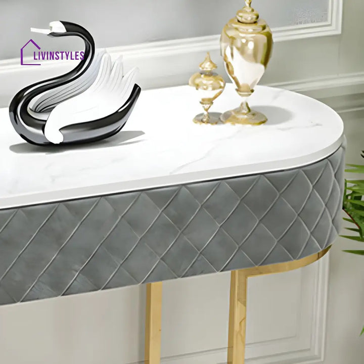 Aanvika Stainless Steel Living Room Console Table