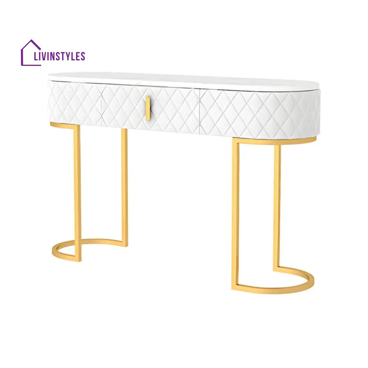 Aanvika Stainless Steel Living Room Console Table