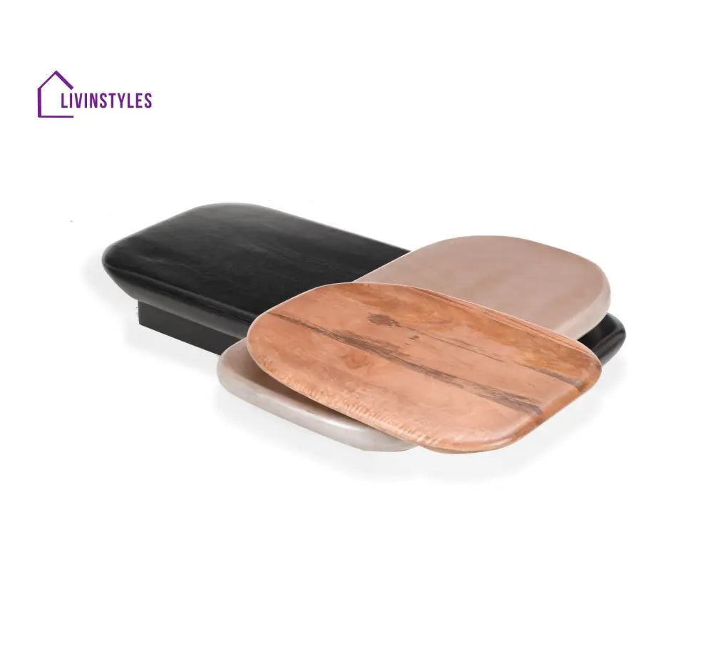 Aanya Pebble Wooden Rotating 3-Tier Centre Table Centre Tables