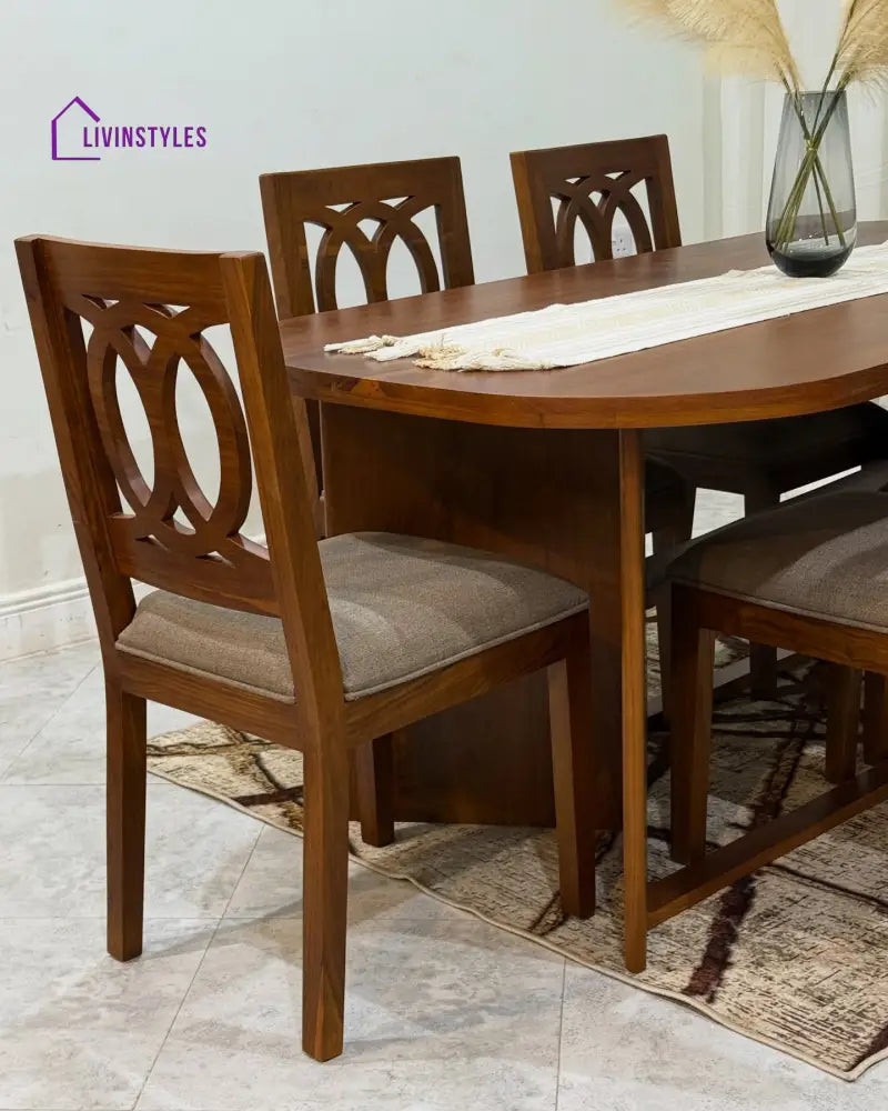 Aanya Solid Wood Dining Table Set | 6 Seater Dining Set