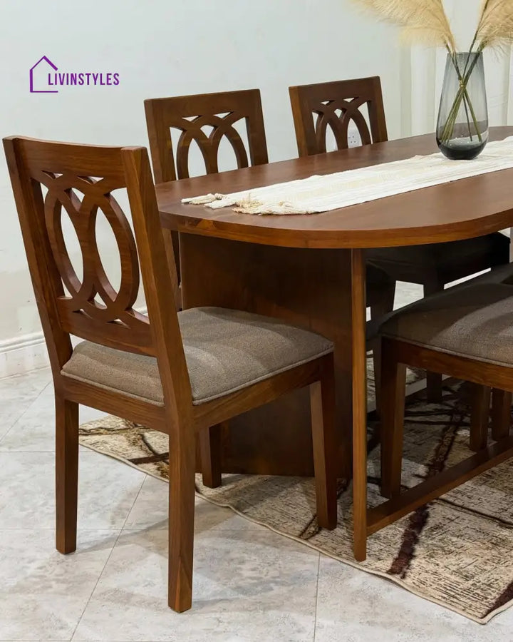 Aanya Solid Wood Dining Table Set | 6 Seater Dining Set