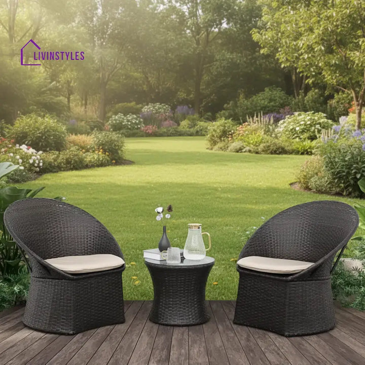 Aaradhya 3-Piece Outdoor Rattan Wicker Patio Set - Patio Set
