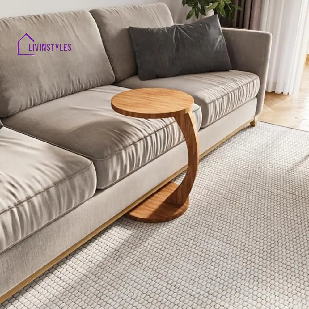 Aarav C Shaped Solid Wood Laptop Table
