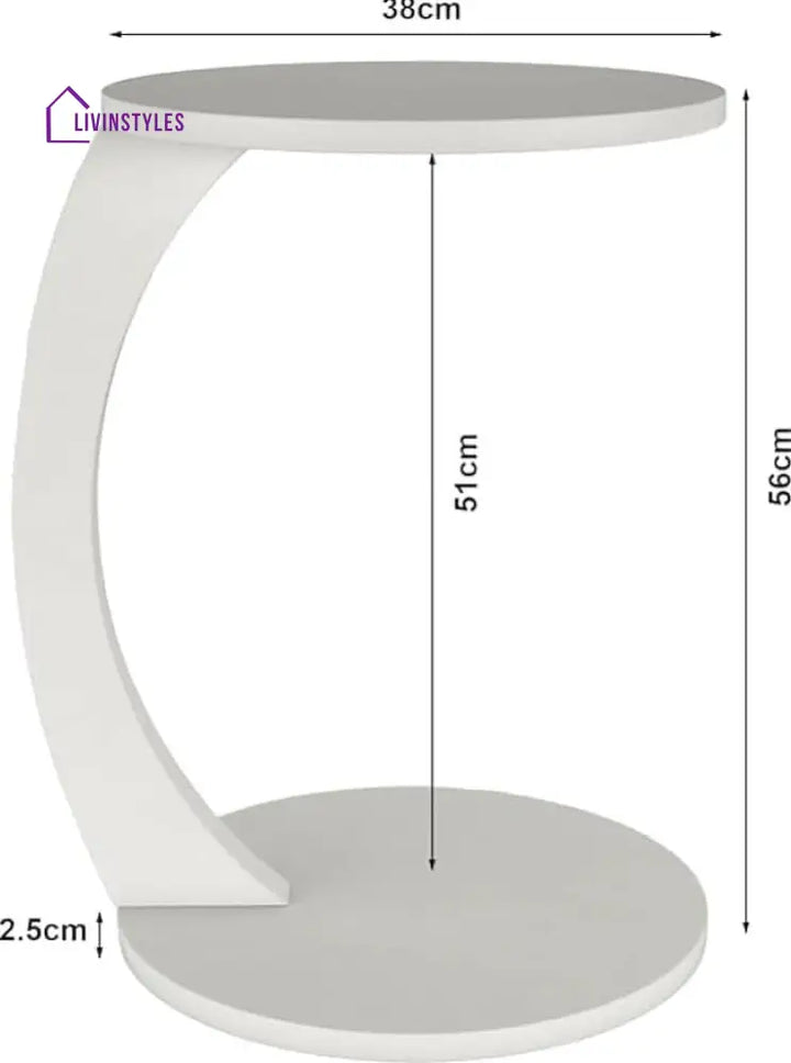 Aarav C Shaped Solid Wood Laptop Table