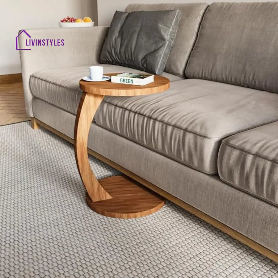 Aarav C Shaped Solid Wood Laptop Table