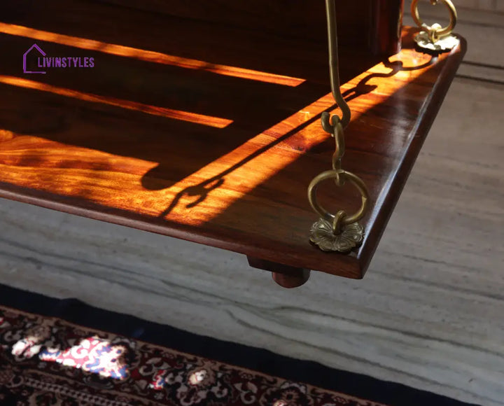 Aarav Solid Sheesham Wood Swing/Jhula for Living Room | Balcony | Lounge Area