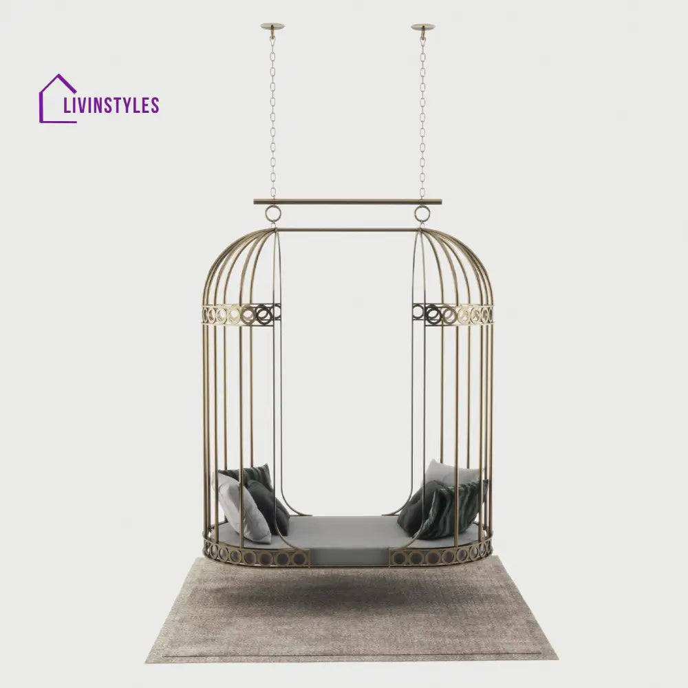 Aarav Stainless Steel Double Swing Sofa for Living Room