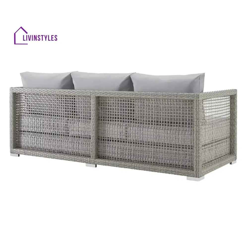 Aarini Outdoor Wicker Woven 6 Pieces Sectional Patio Furniture Set - Sofa Set