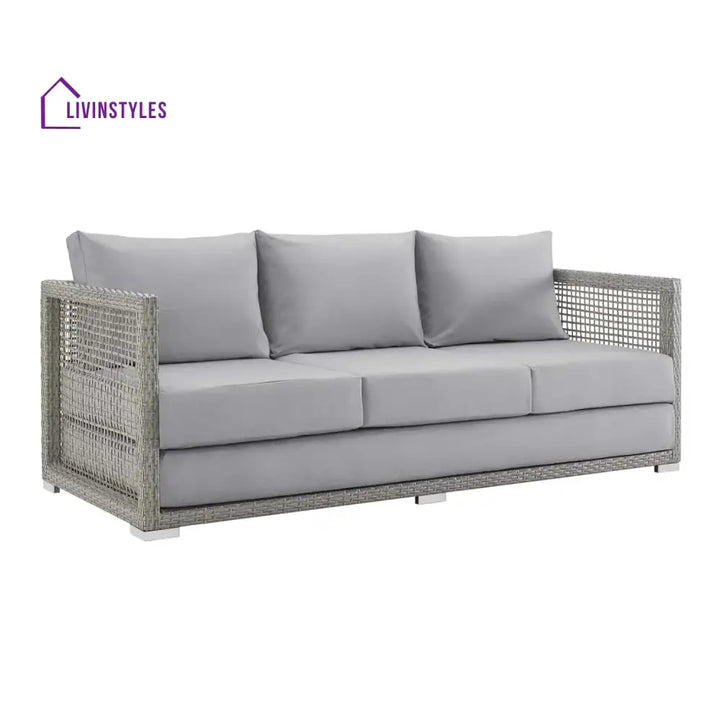 Aarini Outdoor Wicker Woven 6 Pieces Sectional Patio Furniture Set - Sofa Set