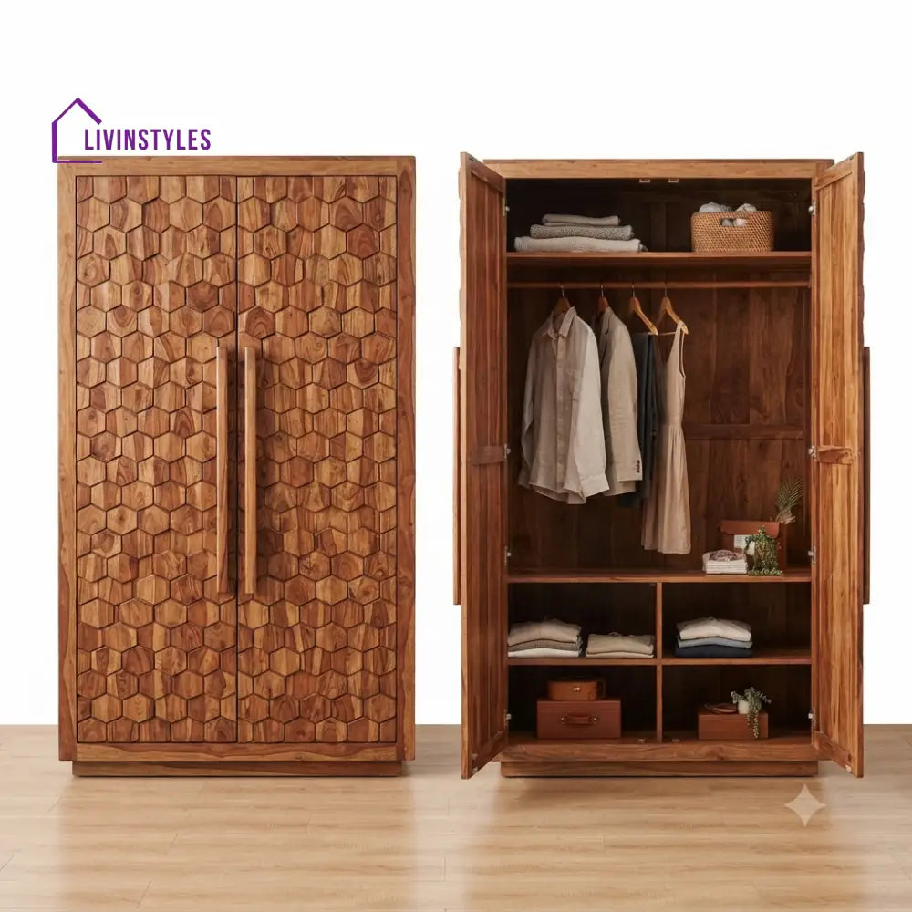 Aarini Wooden Wardrobe for Clothes | Cupboard for Clothes
