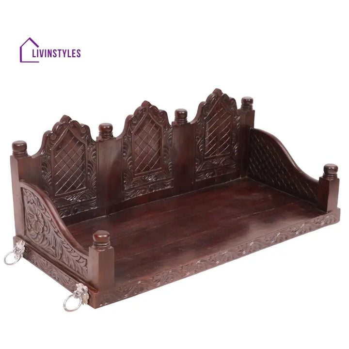 Aarna Carved folk design 2 Seater wooden swing Swing