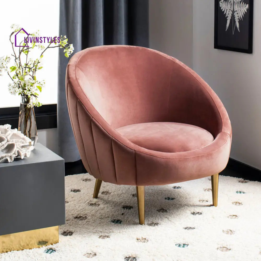 Aarna Metal and Fabric Arm Chair | Living Room Chair | Lounge Chair