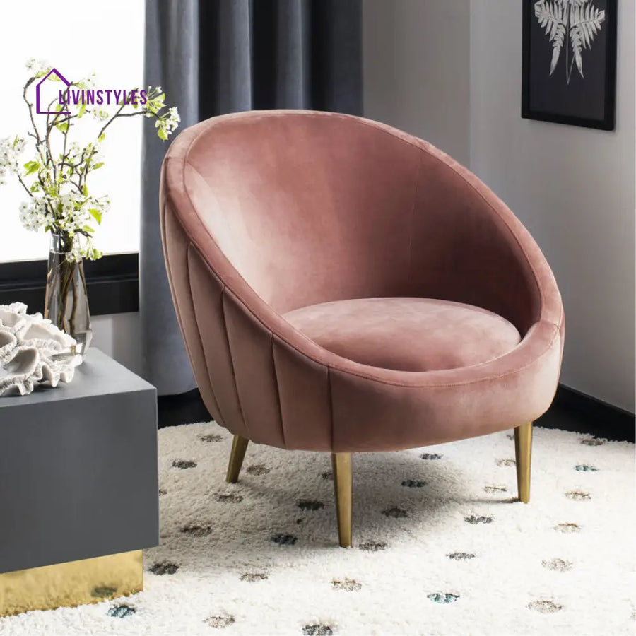 Aarna Metal and Fabric Arm Chair | Living Room Chair | Lounge Chair