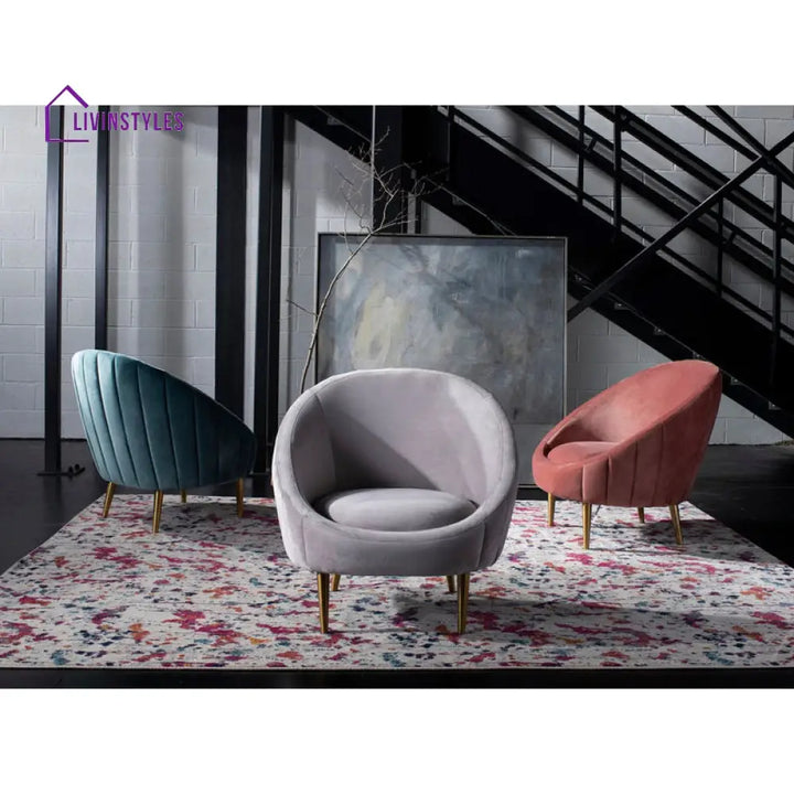 Aarna Metal and Fabric Arm Chair | Living Room Chair | Lounge Chair