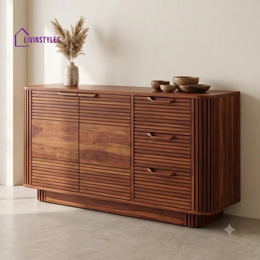 Aarna Premium Wooden Sideboard and Cabinet for Living Room