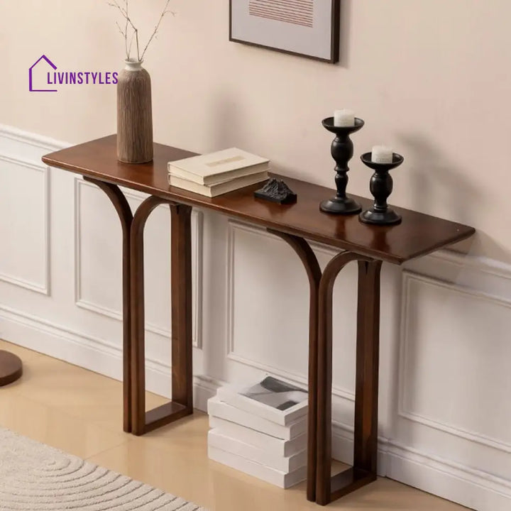Aarnik Solid Wood Living Room Console Table