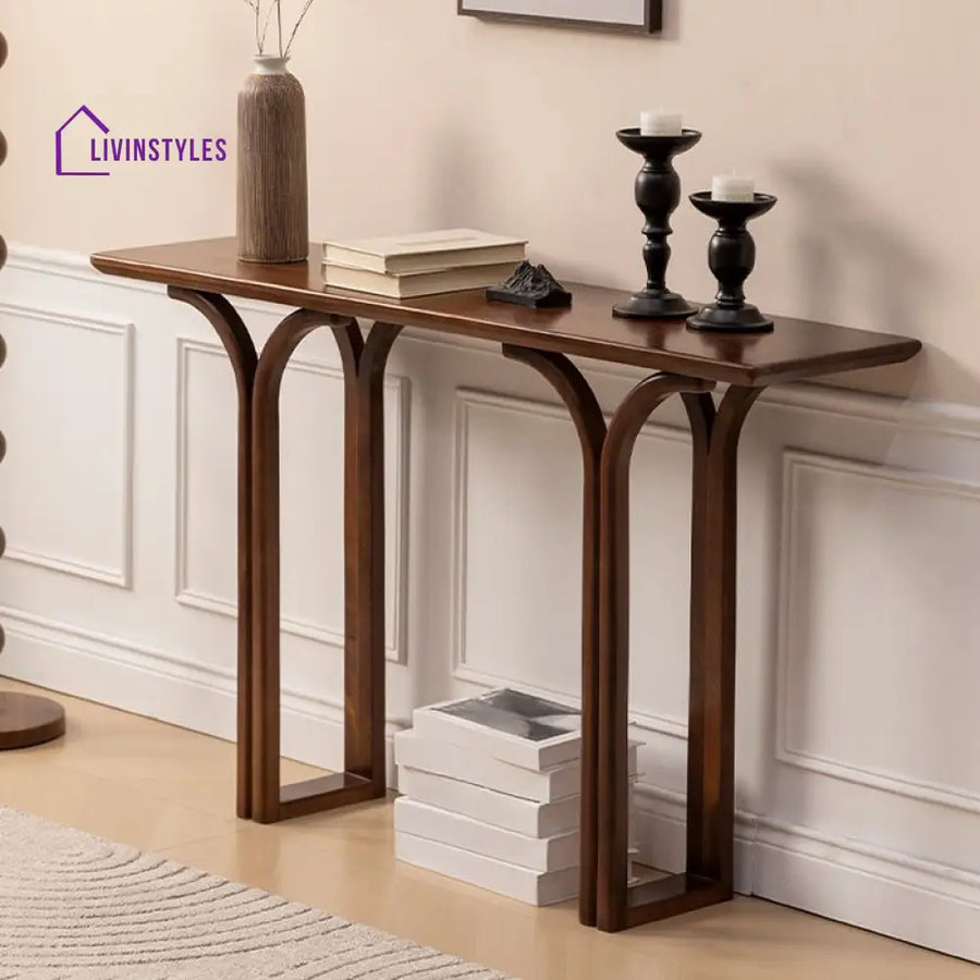 Aarnik Solid Wood Living Room Console Table