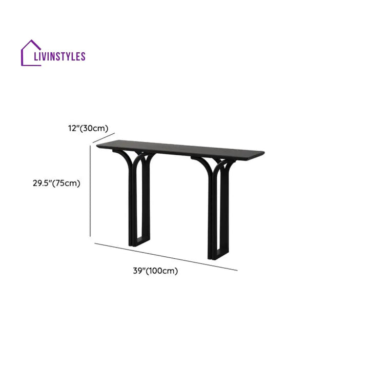 Aarnik Solid Wood Living Room Console Table