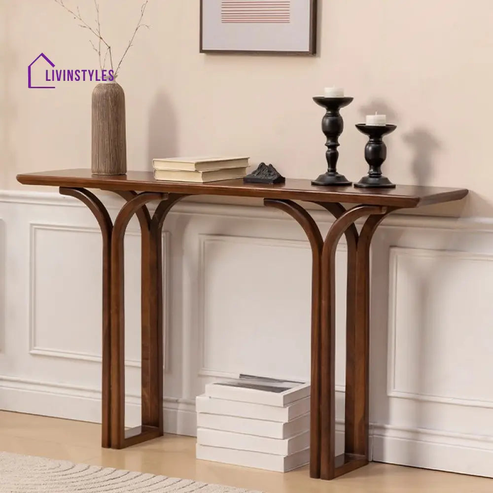 Aarnik Solid Wood Living Room Console Table