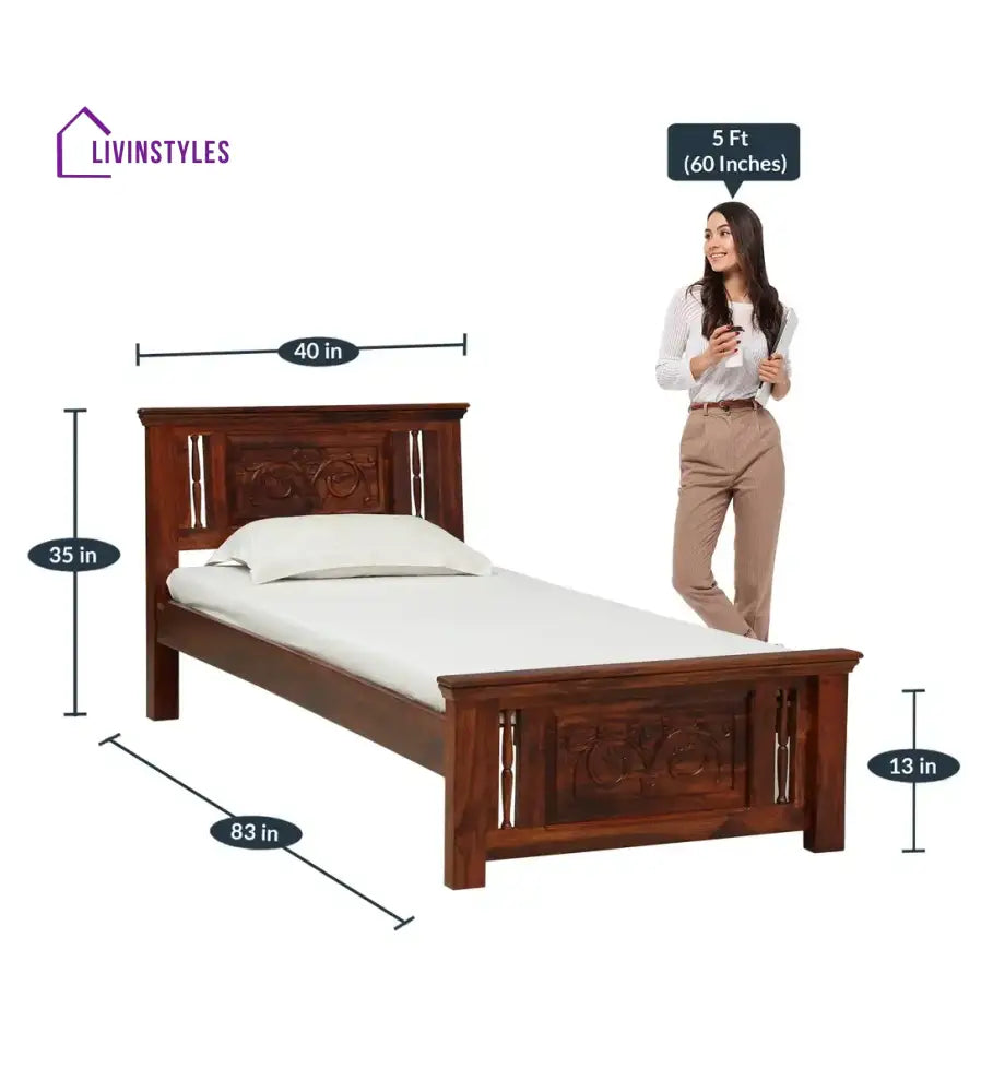 Devanti Traditional Solid Wood Single Beds Bedroom Furniture Sets