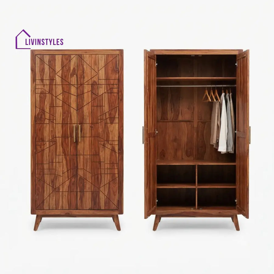 Aarohi Wooden Wardrobe for Clothes | Cupboard for Clothes