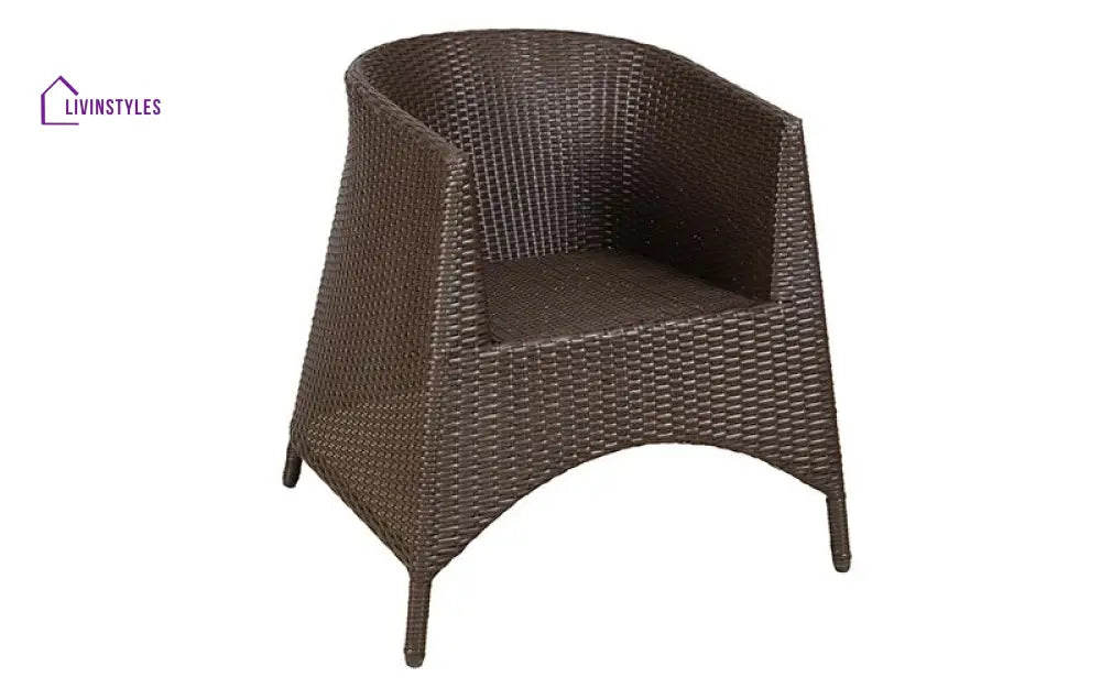 Aaru Outdoor Patio Seating Set 4 Chairs and 1 Table Set (Dark Brown) - Coffee Table Sets