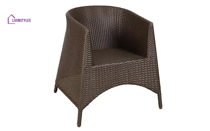 Aaru Outdoor Patio Seating Set 4 Chairs and 1 Table Set (Dark Brown) - Coffee Table Sets
