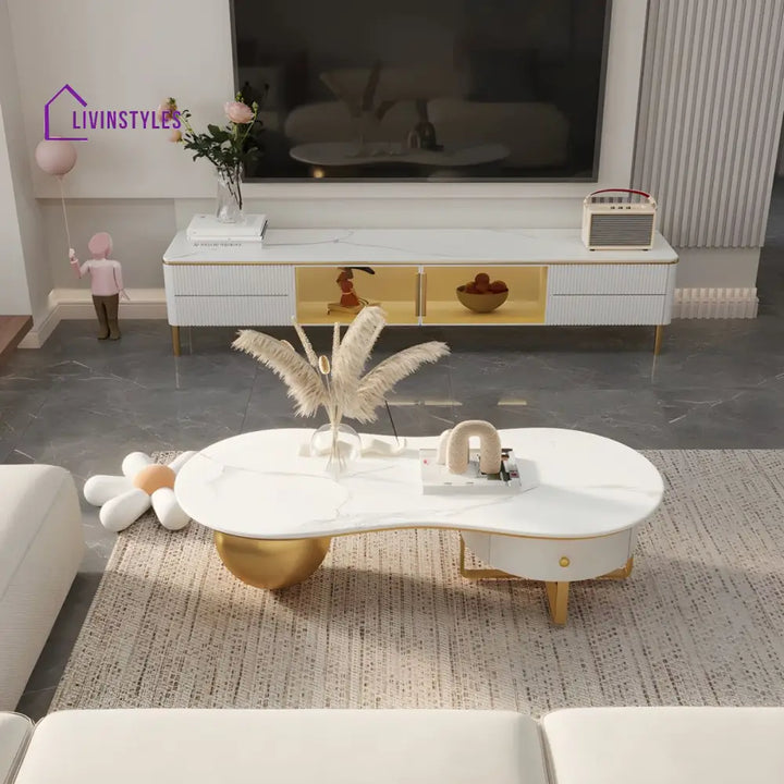 Aarush Stainless Steel Frame Coffee Table for Living Room