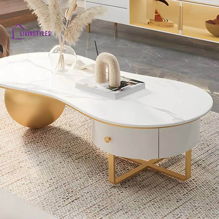 Aarush Stainless Steel Frame Coffee Table for Living Room
