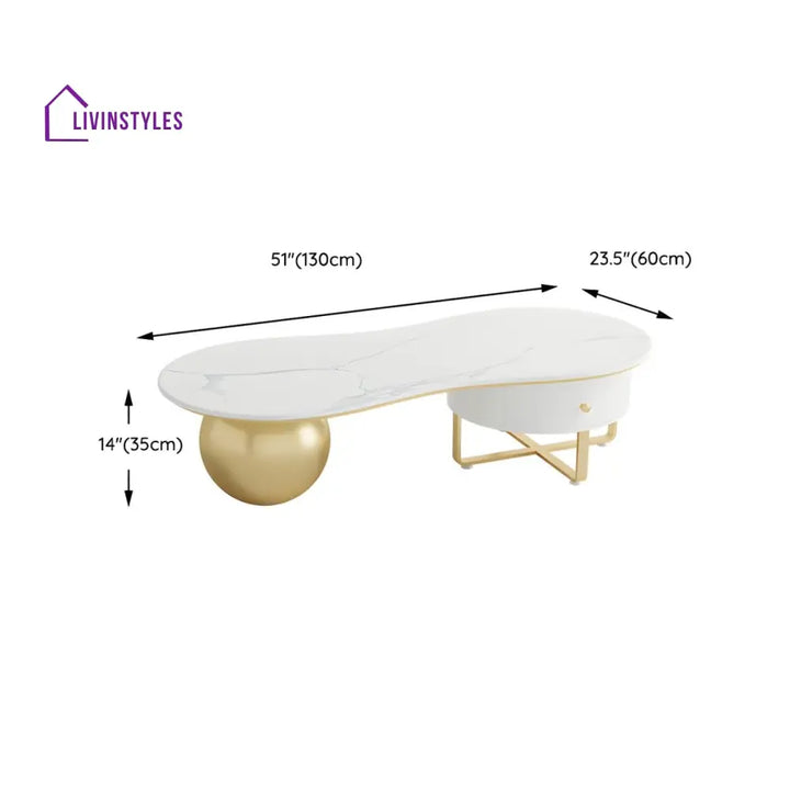 Aarush Stainless Steel Frame Coffee Table for Living Room