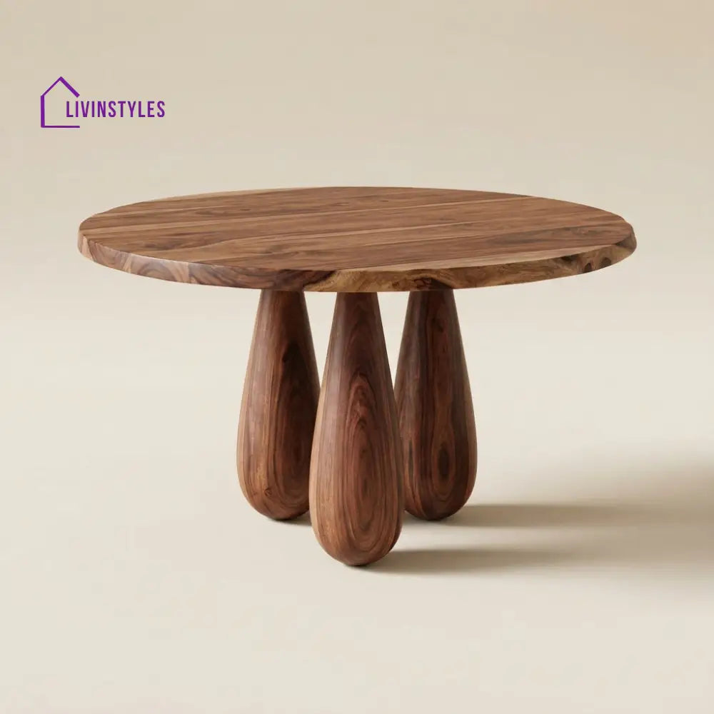 Aarvika Wooden Round Dining Table