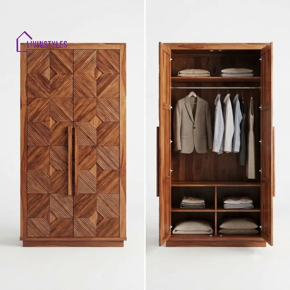 Aarvika Wooden Wardrobe for Clothes | Cupboard for Clothes