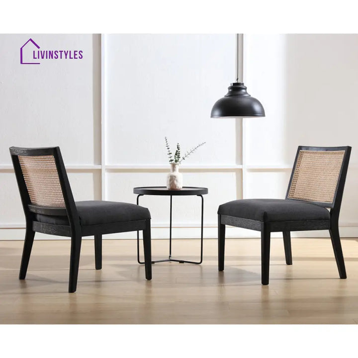 Aashi Solid Wood and Fabric Arm Chair | Living Room Chair | Lounge Chair