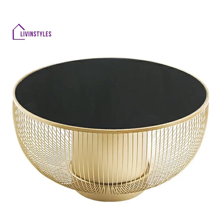 Aashita Stainless Steel Frame Coffee Table for Living Room with Glass Top