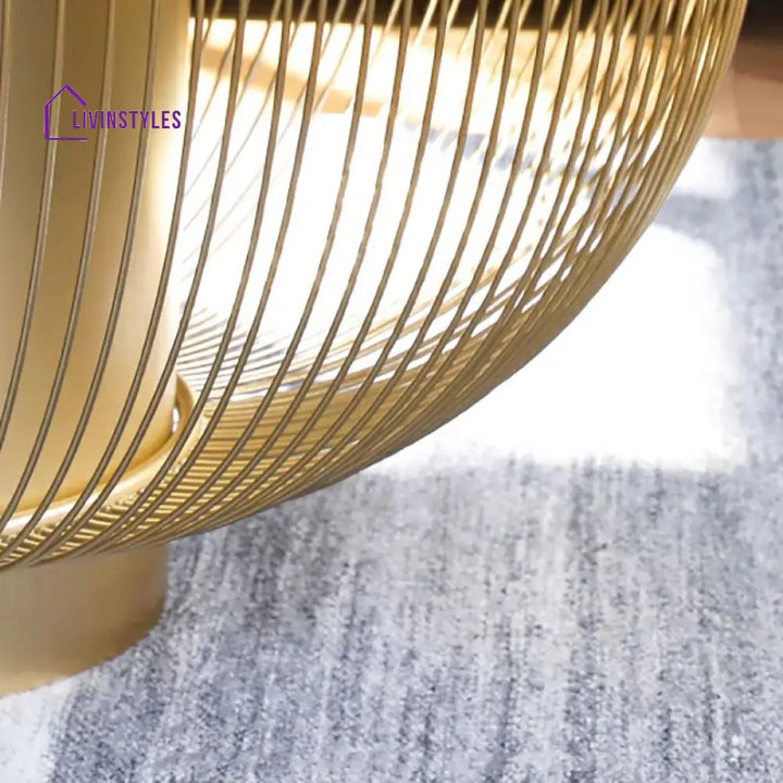 Aashita Stainless Steel Frame Coffee Table for Living Room with Glass Top